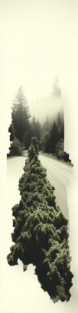 Free aesthetic bookmark featuring aesthetic trees